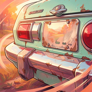 Faded License Plate by Driftwood