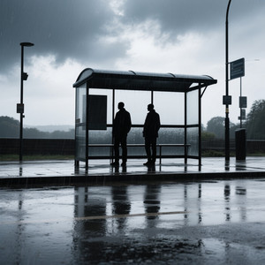 Rainy Bus Stop by NDARU JAGAT 8