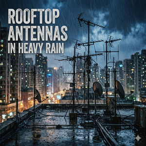 Rooftop Antennas in Heavy Rain by TITI MUSIC HEAT