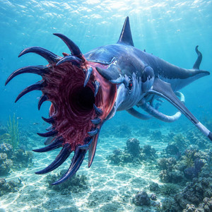 Squidshark Leviathan (Subnautica) by Fexarion