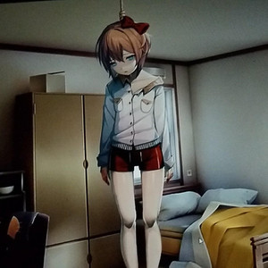 hanging with Sayori by gothwound