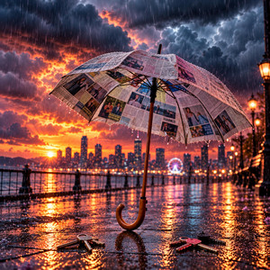 Paper Umbrella by Ælixir