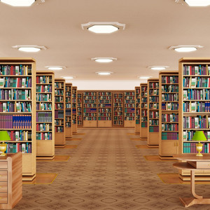 In the library