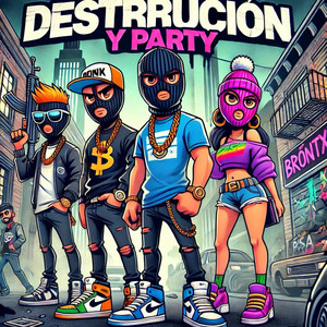 Destrucion Y Party by Menor Ganster, Imperio Mvp, El Kiing RD, La Yumi Rd