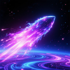 Echoes Beneath a Neon Comet by EMI ANITA