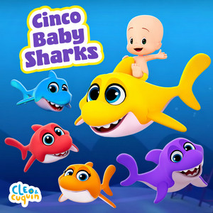 Cinco Baby Sharks by Cleo e Cuquin