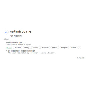 Optimistic Me cover