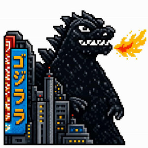 Godzilla by Justin Starling, B.I.Z