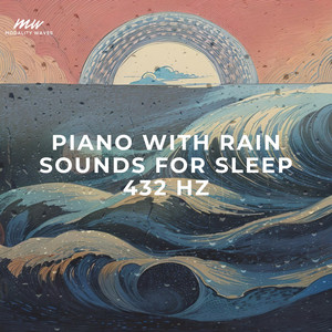 Piano with Rain Sounds for Sleep 432 Hz