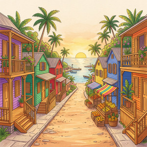 Sunrise in Kingston Town by 888 Collective