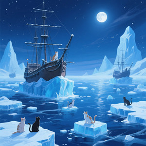 Courtney Nicole Delambert - 猫と氷船