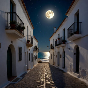 Moonlit Side Streets by El Kanaia