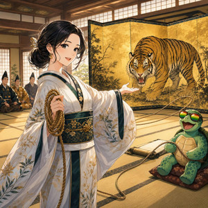 屏風の虎（沖縄ダンスホール） by Raga Ninja