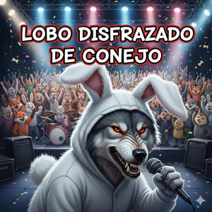 Lobo disfrazado de conejo