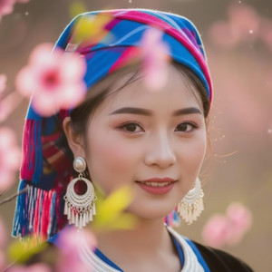 Xieng khuang - niam nkauj txha qaib lub xub ntiag