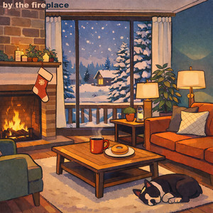 by the fireplace by baegel