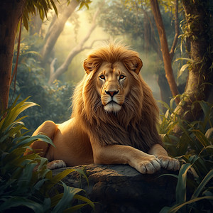 Lion 174 Simhasana by Lisa Jous