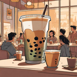 boba latte by faux kitsune