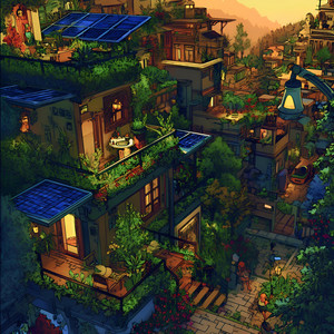 Solarpunk Aesthetic: Solar Plaza by Davide Nigro, Alessandro Penna