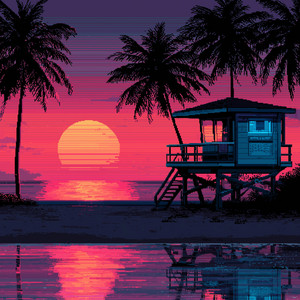 Neon Palms by Crystal Motel