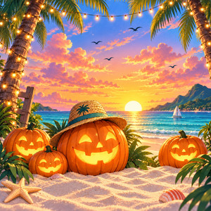 Pumpkins & Palm Trees by AI IRIE FM