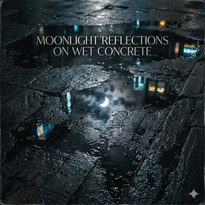 Moonlight Reflections on Wet Concrete by TITI MUSIC HEAT