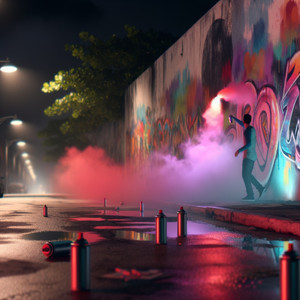 Midnight reflections in wynwood by Veil Ignite