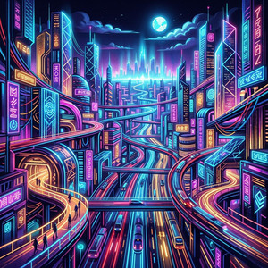 Neon Skyline by Belinisa