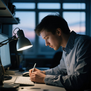 Working Till the Sunrise by Syukur Widayanti Saputra
