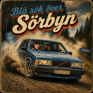 Blå rök över Sörbyn by Tjuren på dal