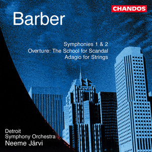 Adagio for Strings / Symphony no. 1 / The School for Scandal cover