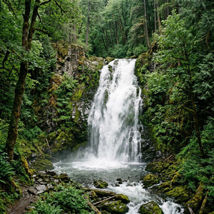 hidden waterfall by sunset cascade