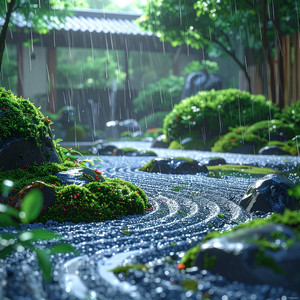 Rain on Zen Garden by Sashimi Dreams