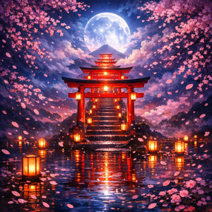 Crimson Torii Path 鳥居道 by Mizuki 静月
