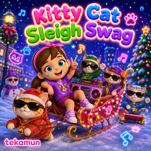 Kitty Cat Sleigh Swag