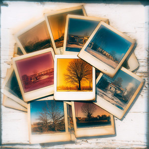 closed curtains by Polaroid Night