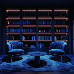 Blue Library Room by Blue Note Circle