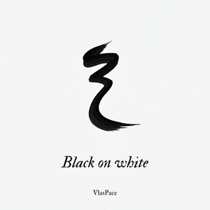 Black on white