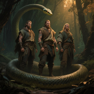 tres hombres y una culebra