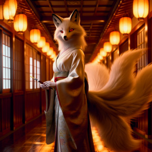 灯の揺れる妖怪旅館 by Ree