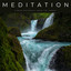 Meditation: A Blue Waterfall Near The Forest cover
