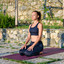 Crackling Bonfire Yoga Serenity: Ethereal Flames and Enveloping Poses cover