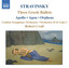 Stravinsky: Apollo - Agon - Orpheus cover