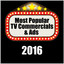 Most Popular TV Commercials & Ads 2016 cover