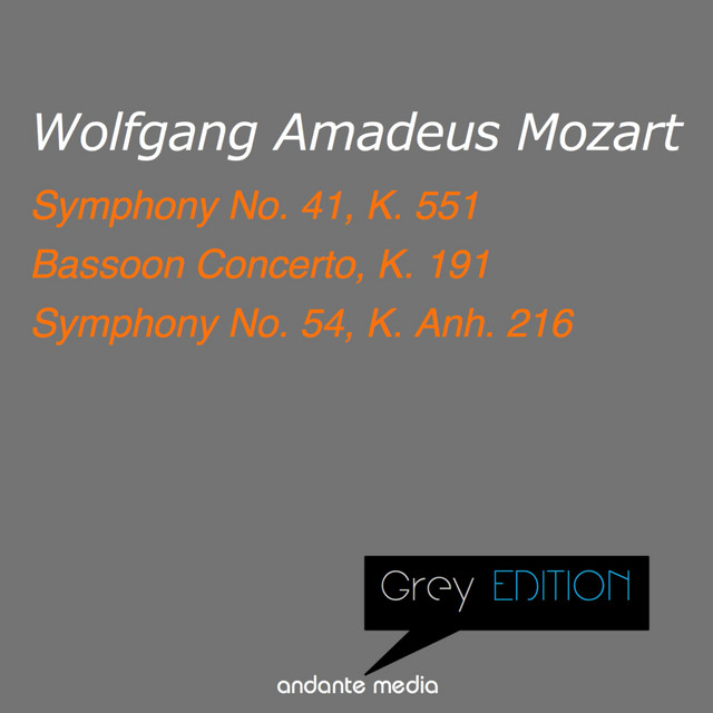 Grey Edition - Mozart: Symphony No. 41, K. 551 & Symphony No. 54, K. Anh. 216