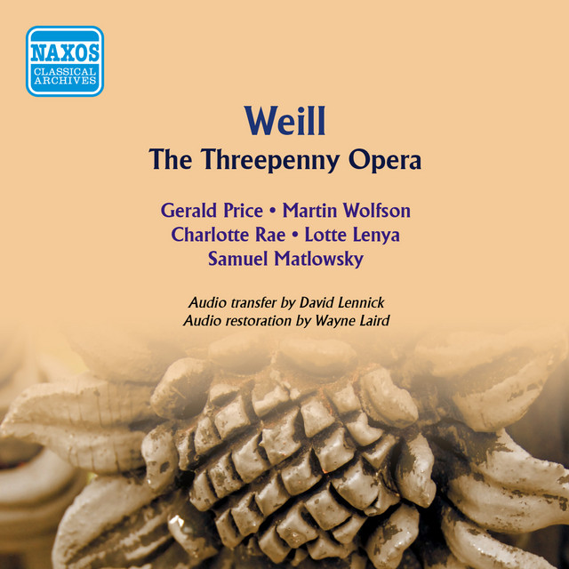 Weill: The Threepenny Opera (Original 1954 Cast, Arr. M. Blitzstein) cover art