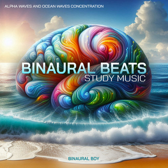 Binaural Beats Study Music - Alpha Waves and Ocean Waves Concentration cover art
