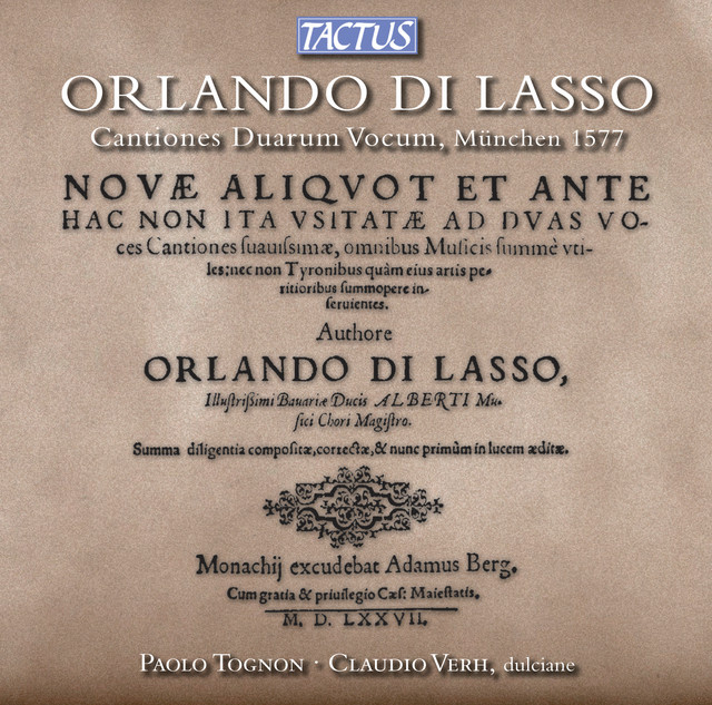 Lasso: Cantiones Duarum Vocum
