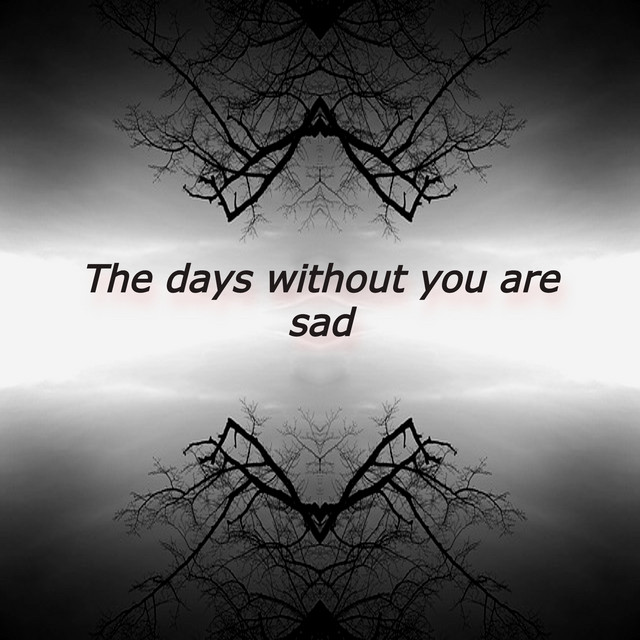 THE DAYS WITHOUT YOU ARE SAD