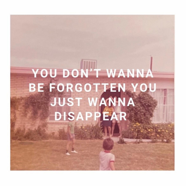 You Dont Wanna Be Forgotten You Just Wanna Disappear cover art